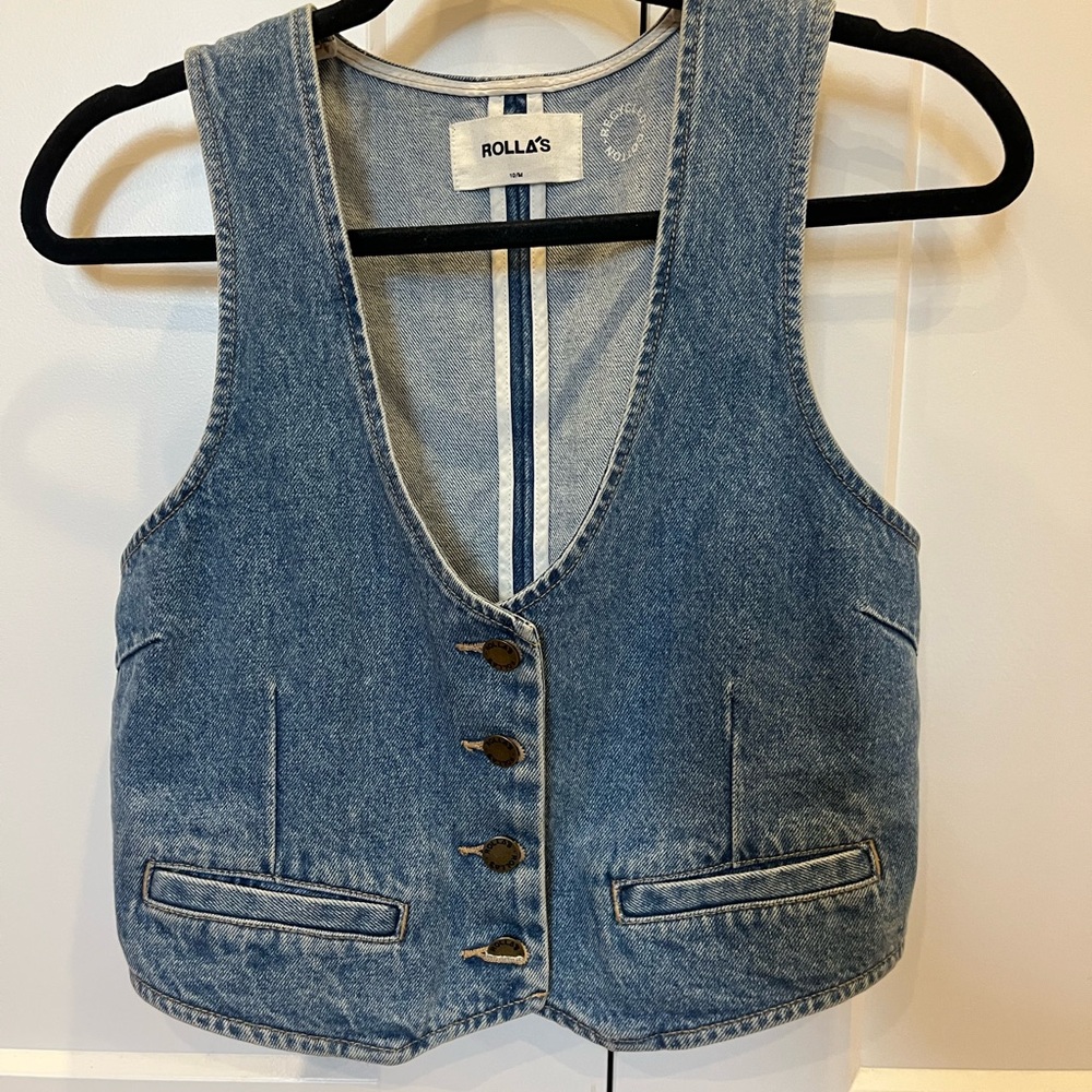 Rolla's Dallas Light Blue Denim Vest size M